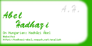 abel hadhazi business card